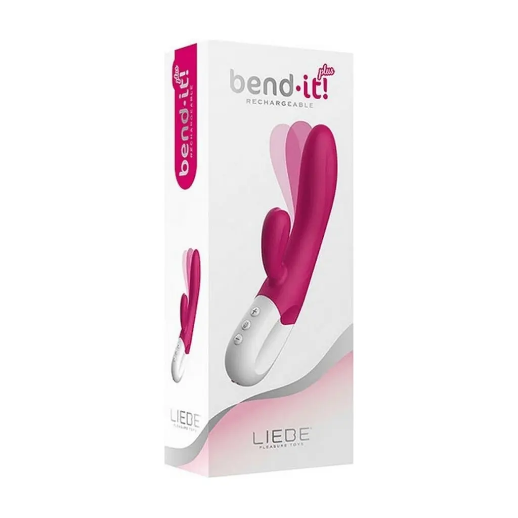 Вібратор-кролик Liebe Bend It Plus Rechargeable Cerise, гнучкий, 2 мотори, 10 режимів - фото 5
