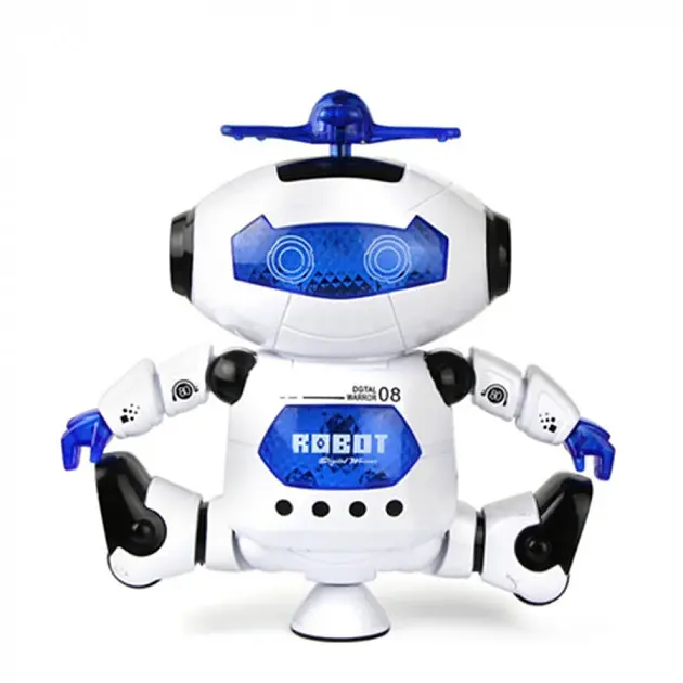 Танцюючий робот, що світиться, інтерактивна іграшка Dancing Robot STURN SPIN білий - фото 13