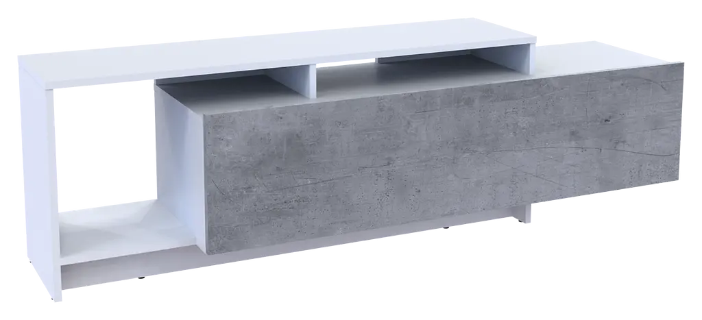 Стінка у вітальню Doros U2 Білий Бетон ДСП 160х38х48 см (41510090) - фото 6