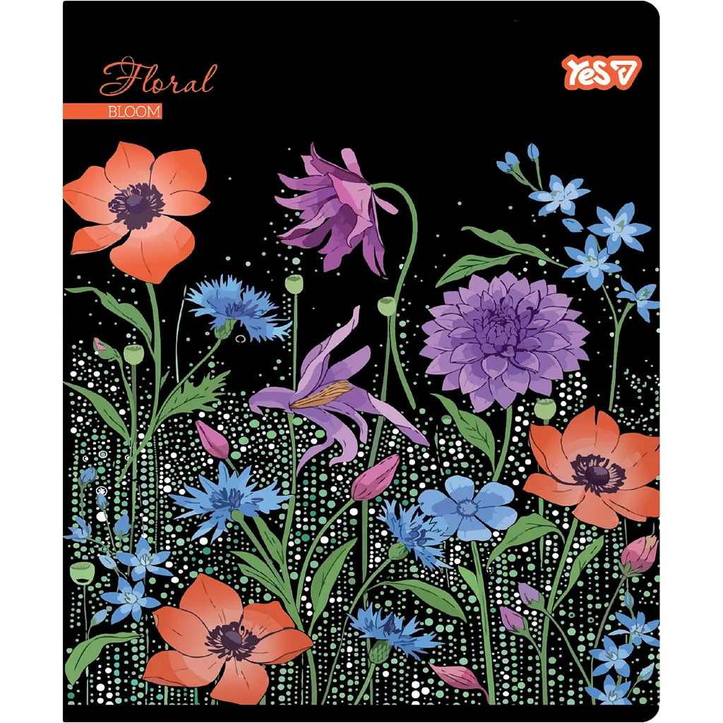 Зошит учнівський Yes Floral bloom А5 24 аркушів клітинка 10 шт. (768592) - фото 6