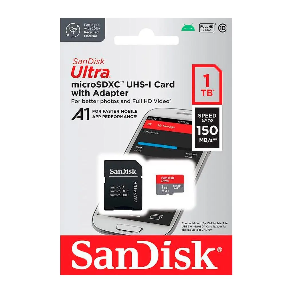 Карта пам'яті SanDisk 1TB microSDXC class 10 UHS-I Ultra (SDSQUAC-1T00-GN6MA) - фото 5