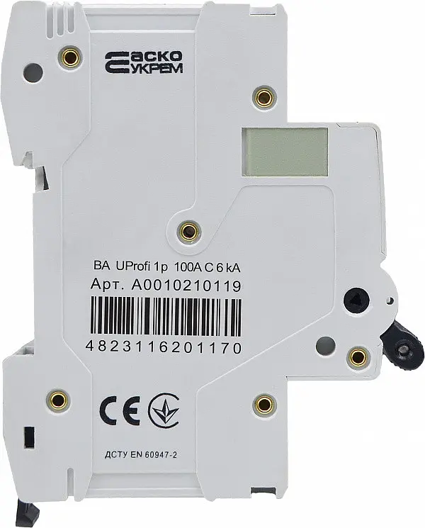 Модульний автоматичний вимикач 1р - 100А - С - UProfi АСКО-УКРЕМ (A0010210119) - фото 4