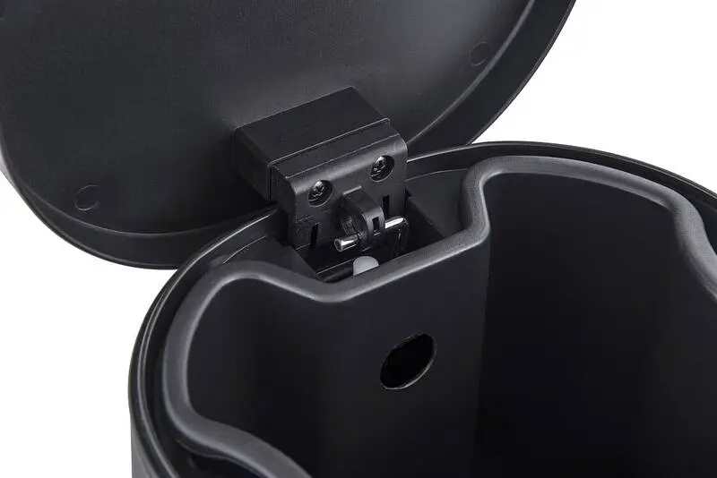 Відро для сміття з плавним закриттям овальне Zerix Prime-TC0105 5л Black ZX5902, Чорний матовий - фото 4