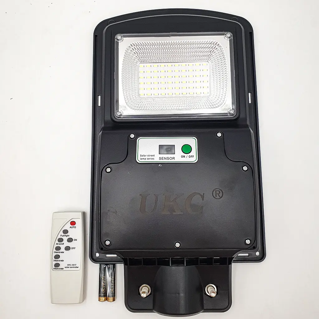 Ліхтар вуличний акумуляторний світильник 10000mAh з пультом на сонячній батареї LED Solar Street Light 125W UKC 7778
