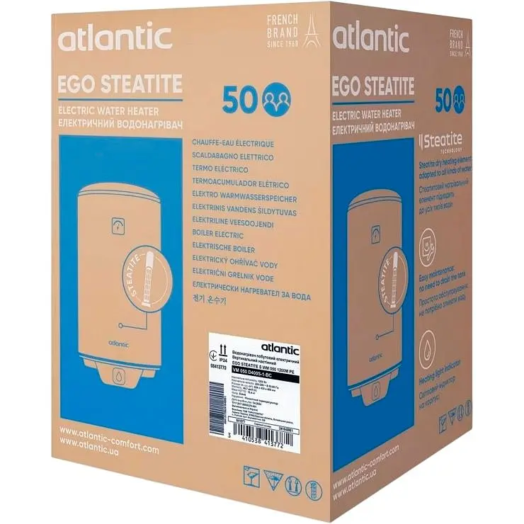 Бойлер Atlantic Steatite Ego VM 050 D400S-1-BC [142987] - фото 6
