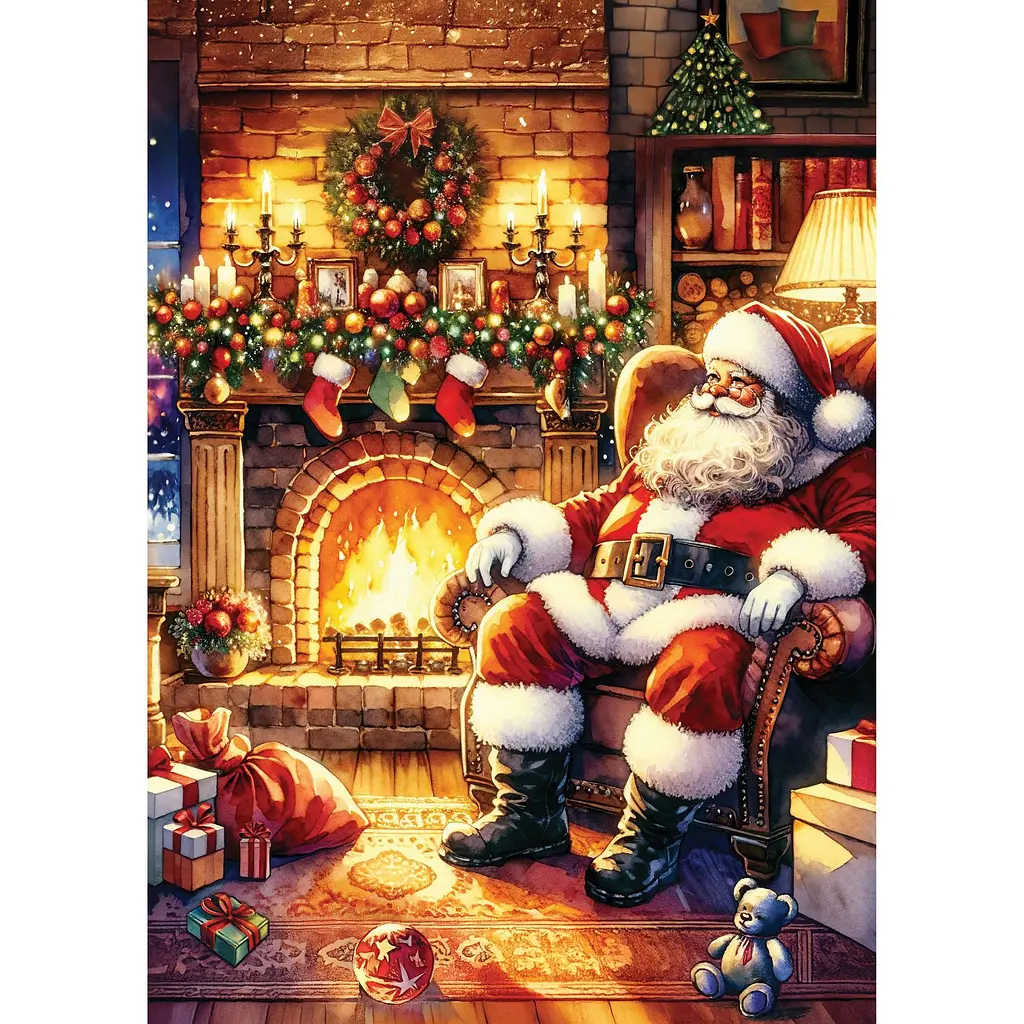 Пазли тришарові Interdruk Christmas Santa's House картонній тубі 500 шт. (376220) - фото 3
