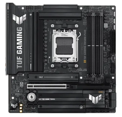 Материнська плата AM5 Asus TUF GAMING B850M-PLUS, B850, 4xDDR5, Int.Video (CPU), 4xSATA3, 3xM.2, 1xPCI-E 5.0 x16, 1xPCI-E 4.0 x1, ALC1220P, Realtek 2.5Gb, 10xUSB 3.2 / 6xUSB 2.0, HDMI/DP, MicroATX - фото 2