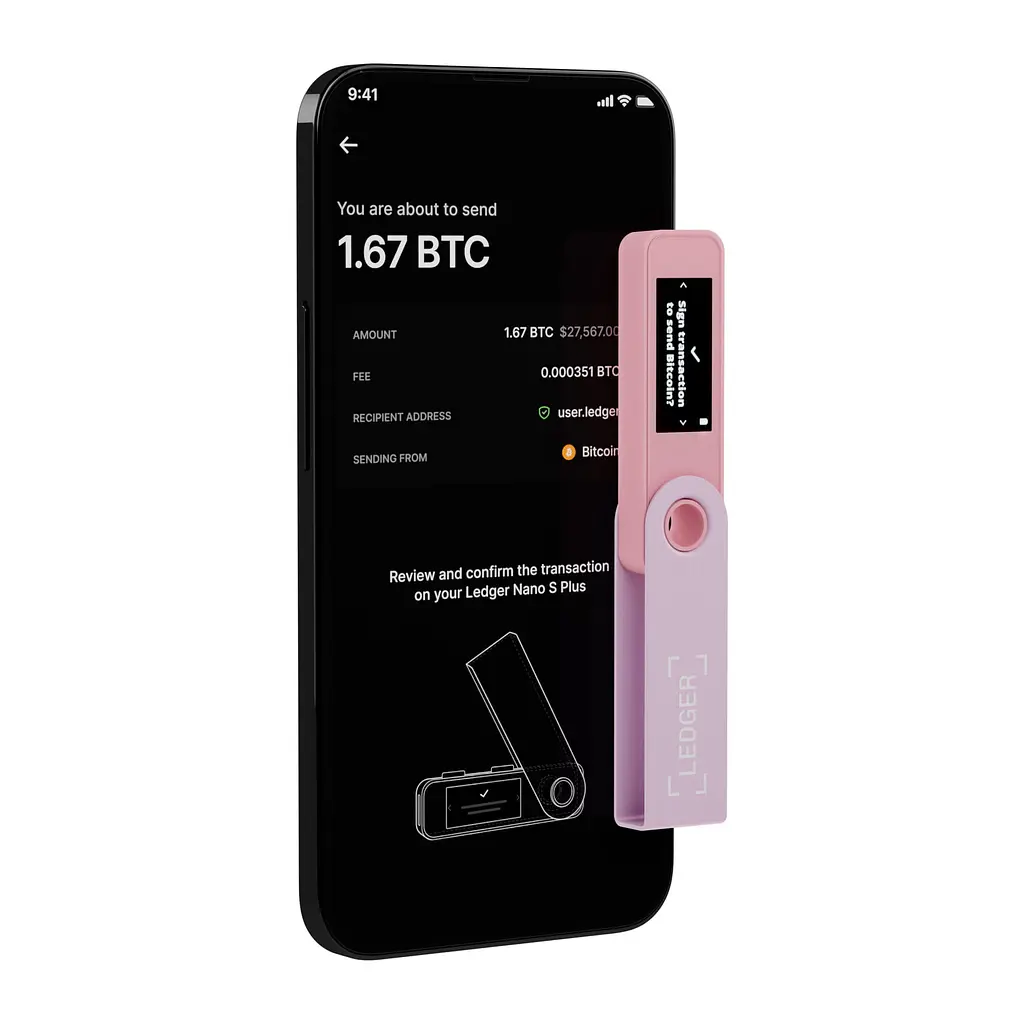 Аппаратный криптовалютный кошелек Ledger Nano S Plus Pastel Pink (LNSPPP) - фото 7