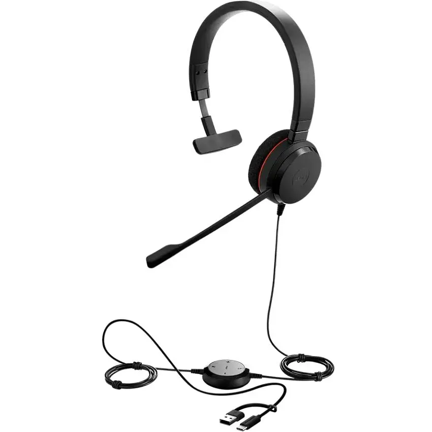 Гарнітура Jabra EVOLVE 20 MS Mono + USB C/A adapter (4993-823-169) - фото 3