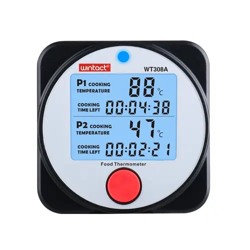 Термометр цифровий для барбекю 2-канальний Bluetooth, -40-300 °C WINTACT WT308A - фото 3