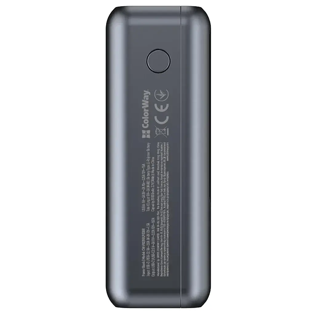 Батарея універсальна ColorWay 20 000 mAh DigiPower PD/45W, QC/4.0, Black (CW-PB200LP04BK) - фото 4