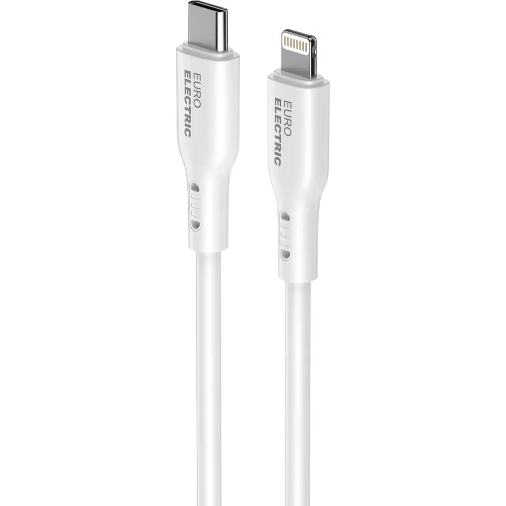 Кабель Type-C to Lightning Euroelectric 100 см 30W 3A білий (100) - фото 2