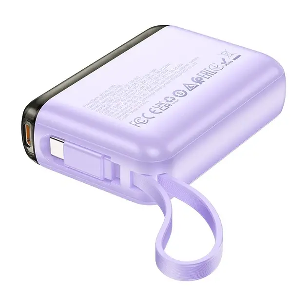 Портативна батарея Powerbank Hoco J139 Hero 22.5W+PD20W Cable Type-C 10000mAh Purple - фото 2