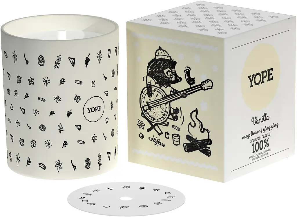 Свічка декоративна Yope Vanilla 9.8 х 8.3 см біла  200 мл - фото 2