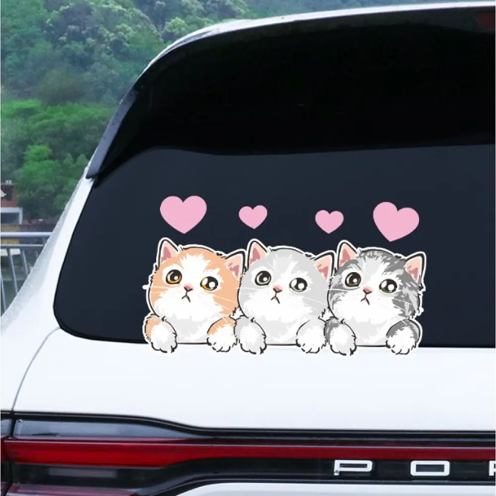 Наклейка на авто Пара Love Cat 40 см, UU6754328