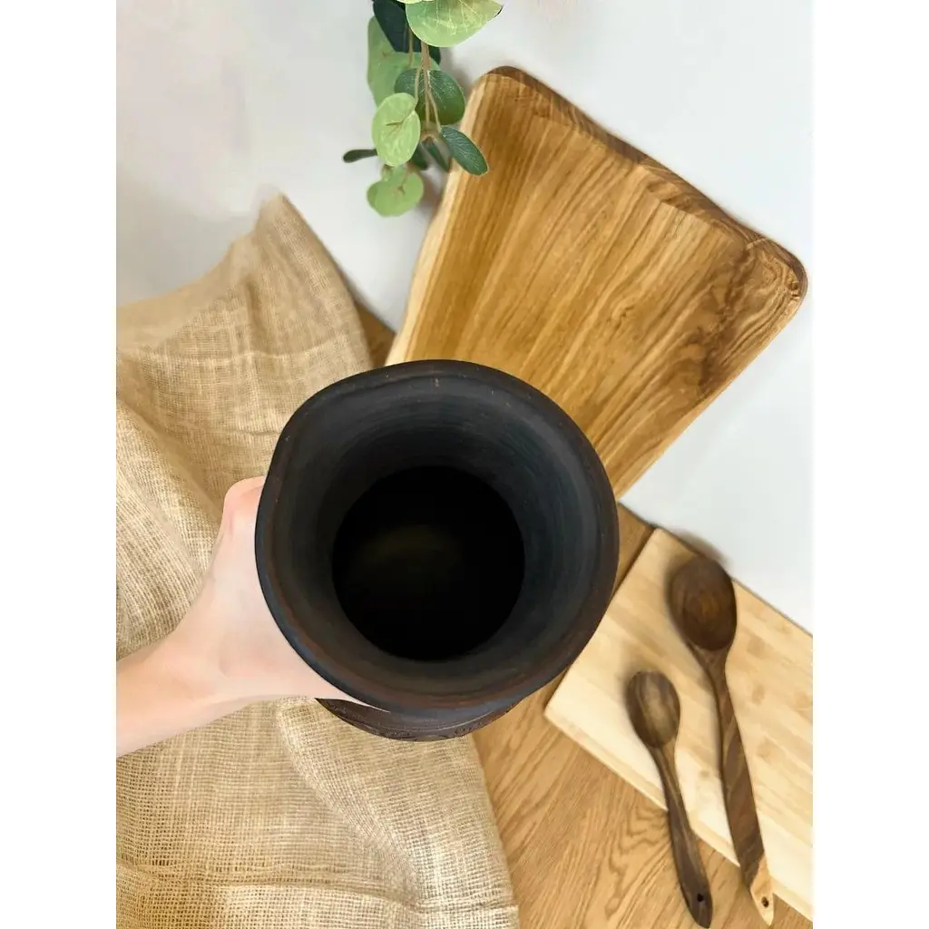 Кувшин 2 литра керамический (глиняный) резной без ручки декор - фото 8