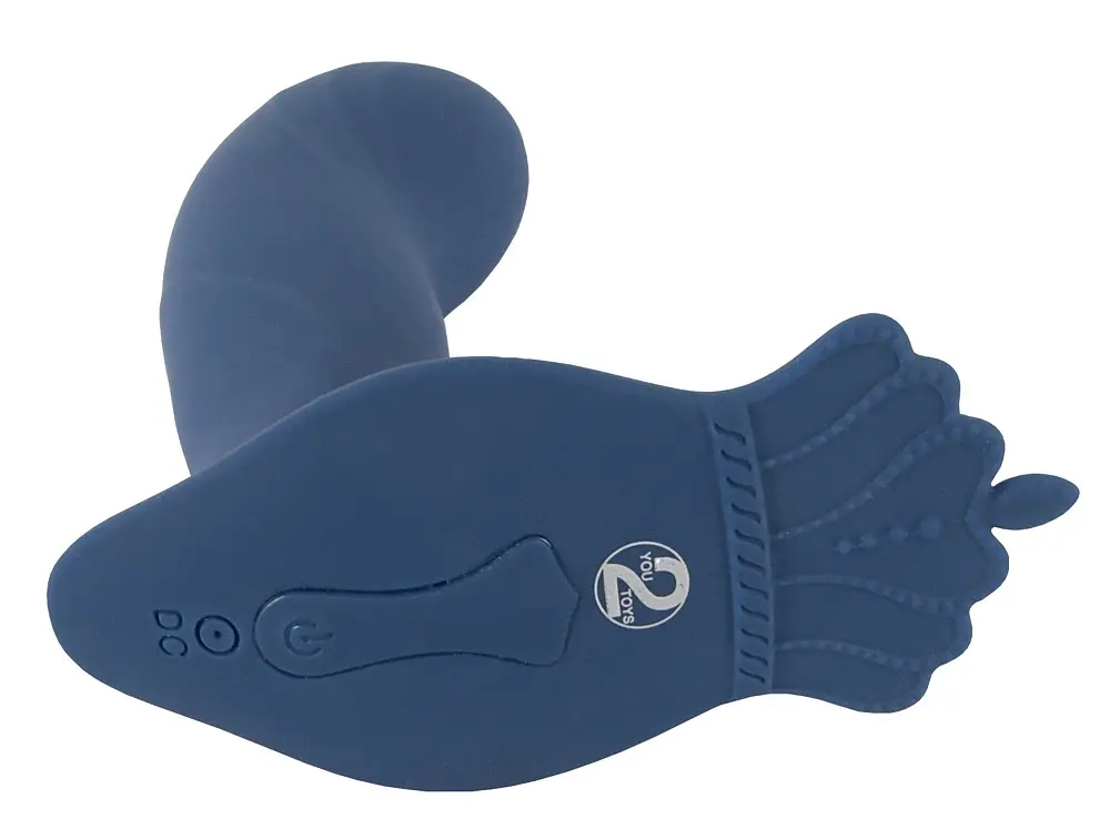 Стимулятор простати You2Toys Vibrating Butt Plug With Nubs, 11.7 см синій - фото 5