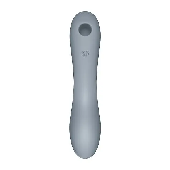 Вібратор Satisfyer Curvy Trinity 3 Вакуумний та стимулятор для точки G, 17.5х5.3 см сірий - фото 4