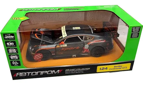 Модель металева Bentley Continental GT3 Concept 1:24, світло та звук Автопром - фото 11