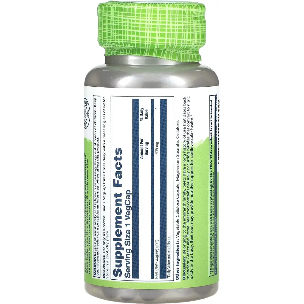 Буряк Solaray Beet Root 605 мг 100 капсул - фото 2