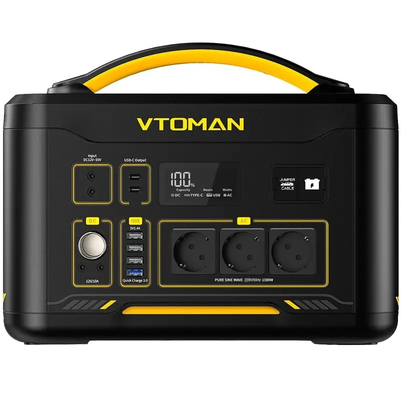 Комплект зарядної станції Vtoman Jump 1500X PB-22 (828 Вт/г) + батарея Jump PB-26 (1548 Вт/г) - фото 2