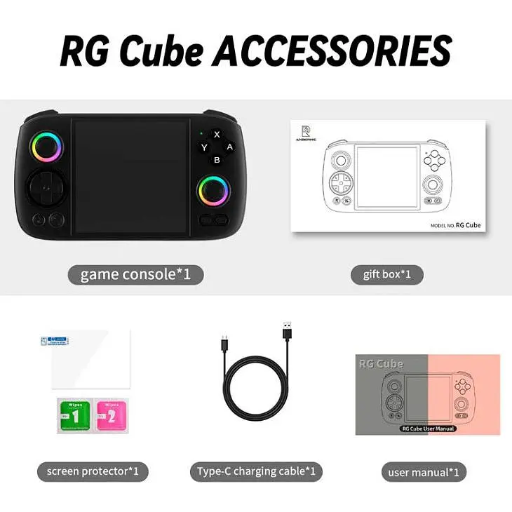 Ретро ігрова приставка Anbernic RG Cube 128GB Black [109009] - фото 3