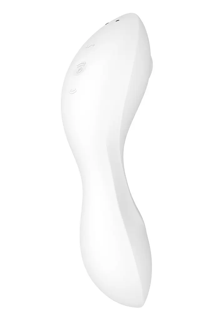 Вакуумний стимулятор клітора з вібрацією Satisfyer Curvy Trinity 5+ білий - фото 6