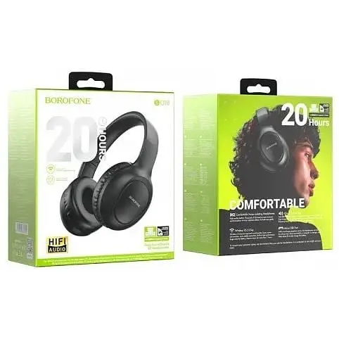 Навушники Borofone Musique BT Headphones BO19 20 годин роботи чорні - фото 4