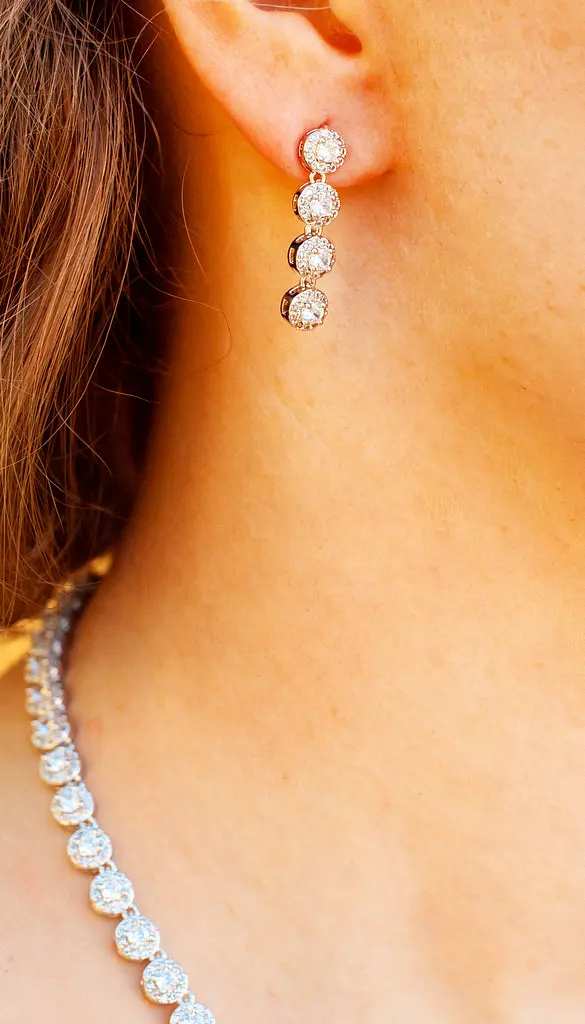 Комплект Кольє і сережки Xuping Jewelry Ребека сріблястий - фото 3