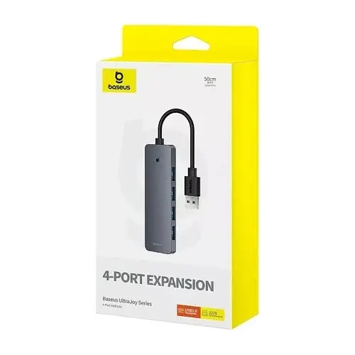 Хаб USB UltraJoy, Grey, USB 3.0 - 4xUSB 3.0, кабель 50 см Baseus teh0027582 - фото 5