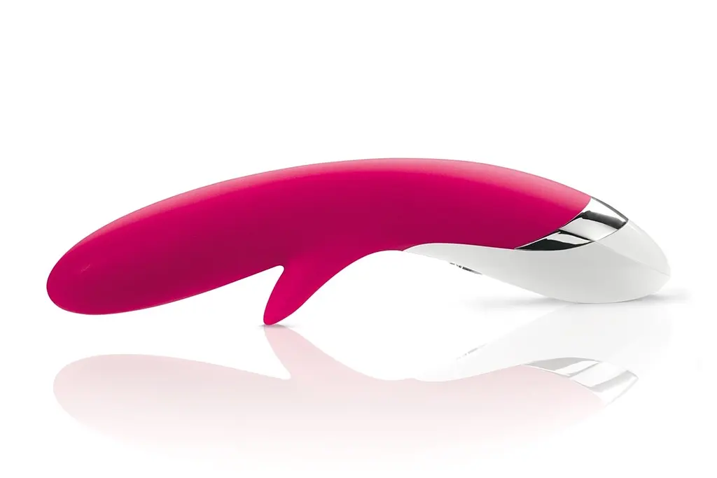 Вібратор-кролик Mystim Danny Divido 27 см малиновий - фото 3