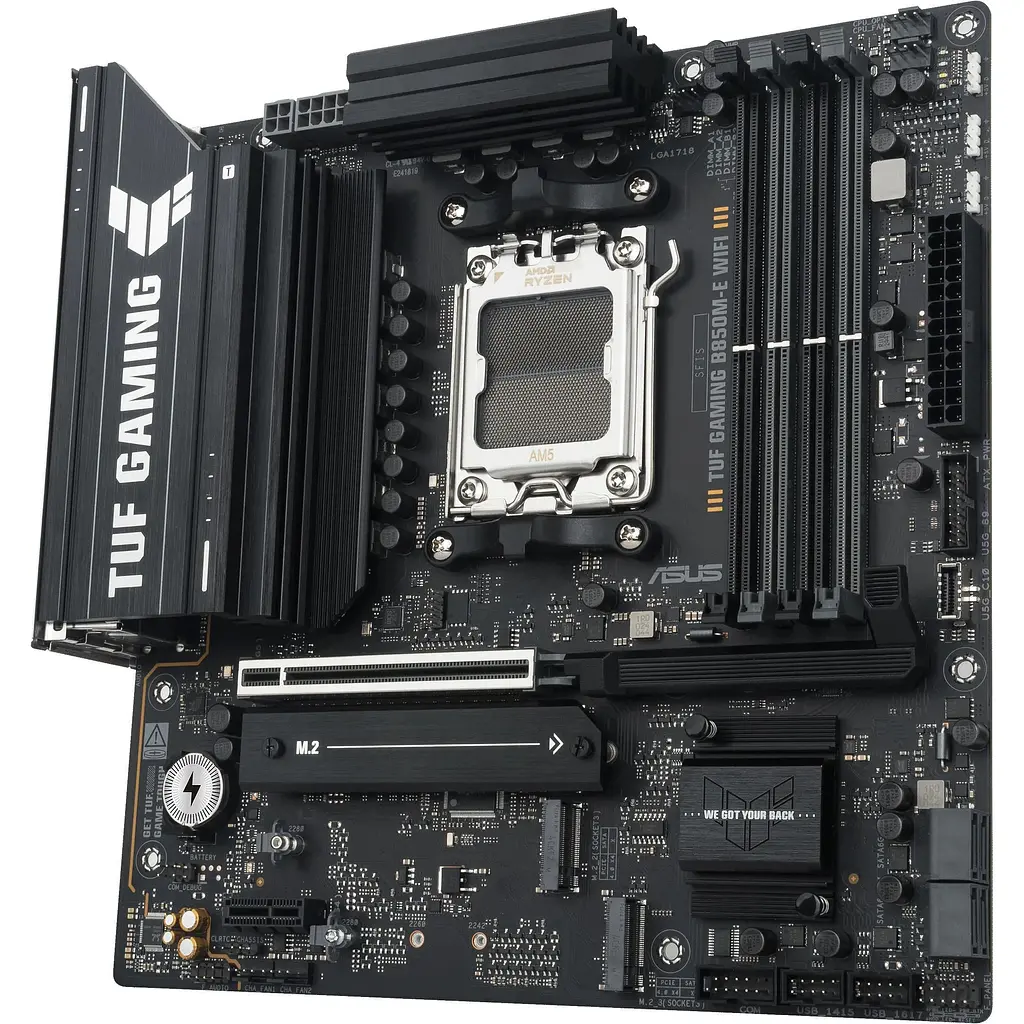 Материнська плата Asus TUF Gaming B850M-E WIFI sAM5 B850 4xDDR5 M.2 HDMI DP WiFi BT mATX - фото 5