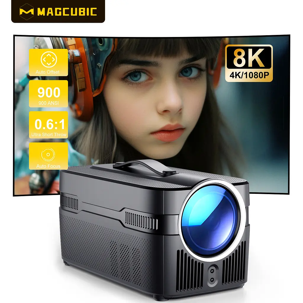 Мультимедійний смарт-проектор з автофокусом Magcubic HY450C Android 14, chip H726, 8K24fps, 2GB/16GB із голосовим керуванням домашній кінотеатр Black (19396) - фото 2