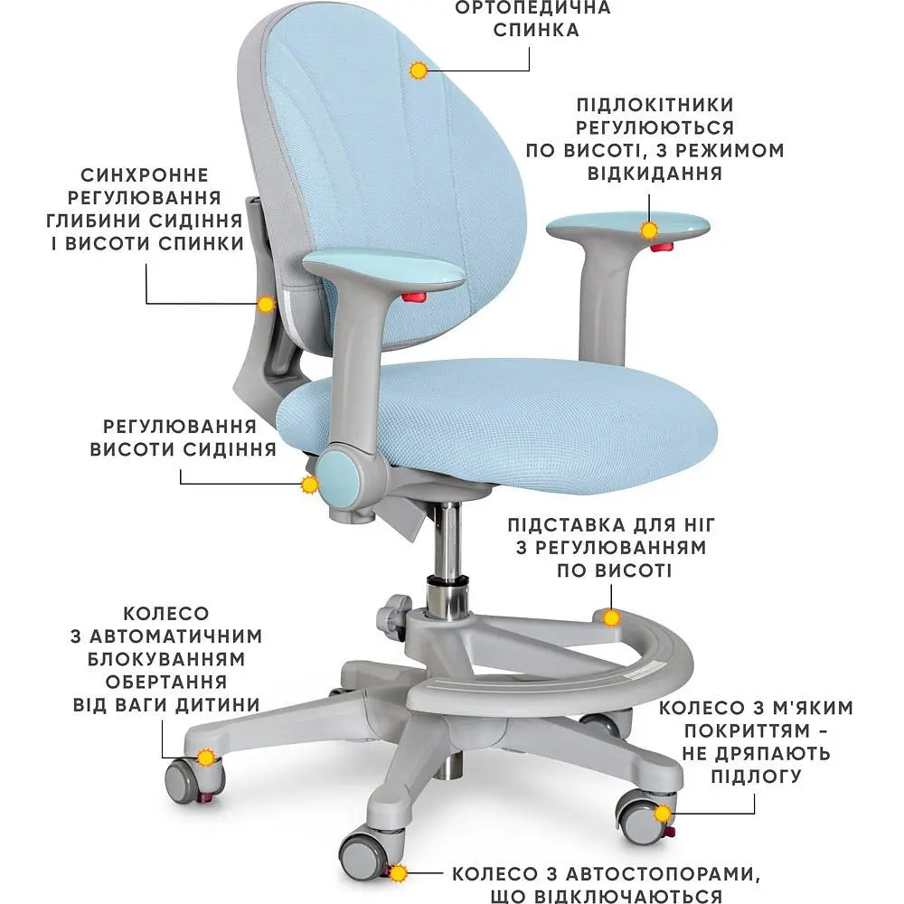Детское кресло Evo-kids Mio KBL (Y-407 KBL) - фото 2