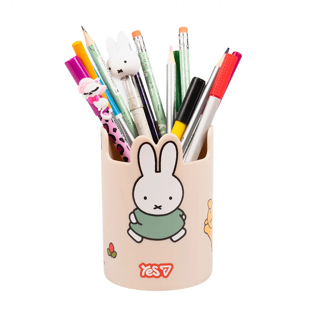 Стакан для письмового приладдя Yes Miffy fun adventures пластик персиковий (470559) - фото 2