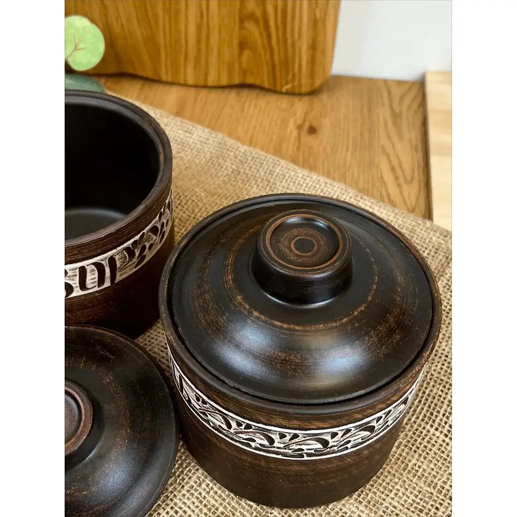 Набір банок для спецій 0.7 літра керамічний (глиняний)  - фото 6