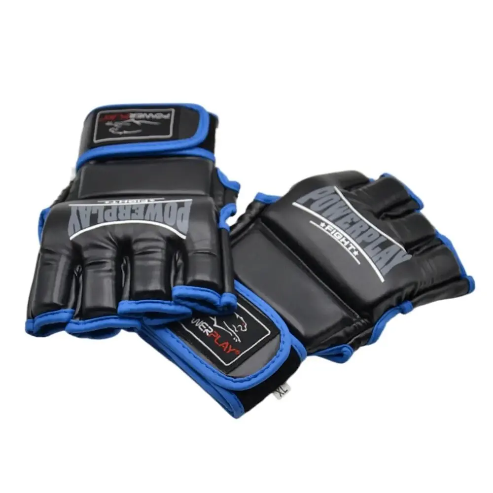 Рукавички для MMA Power Play 3058, Black/Blue - L - фото 5