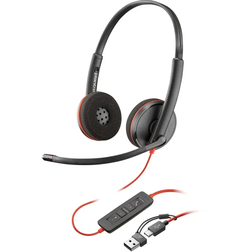 Гарнітура Poly BlackWire C3220 M USB-С + USB-C/A Adapter HS Stereo (8X228AA) - фото 2