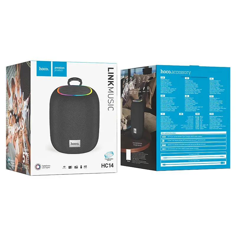Bluetooth Колонка Hoco HC14 Link sports Obsidian Black - фото 4