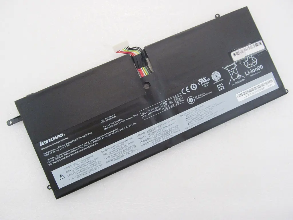 Акумулятор для ноутбука Lenovo ThinkPad X1 Carbon (1st Gen) 45N1070, 3110 mAh (46Wh), 4cell, 14.8V, Li-Pol, чорний - фото 2