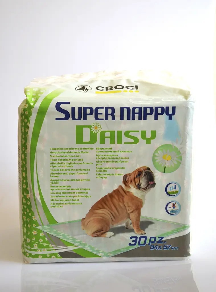 Пеленки для собак Croci Super Nappy Daisy с ароматом ромашки 84 x 57 30 шт. c6028313 ЦЕНА ЗА 1 ШТ - фото 2