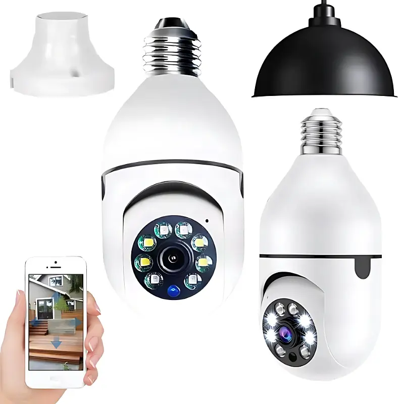 Бездротова IP Full-HD, 2 MP, WIFI камера з датчиком руху і нічним баченням у плафон для лампочки, біла (8247101093) - фото 2