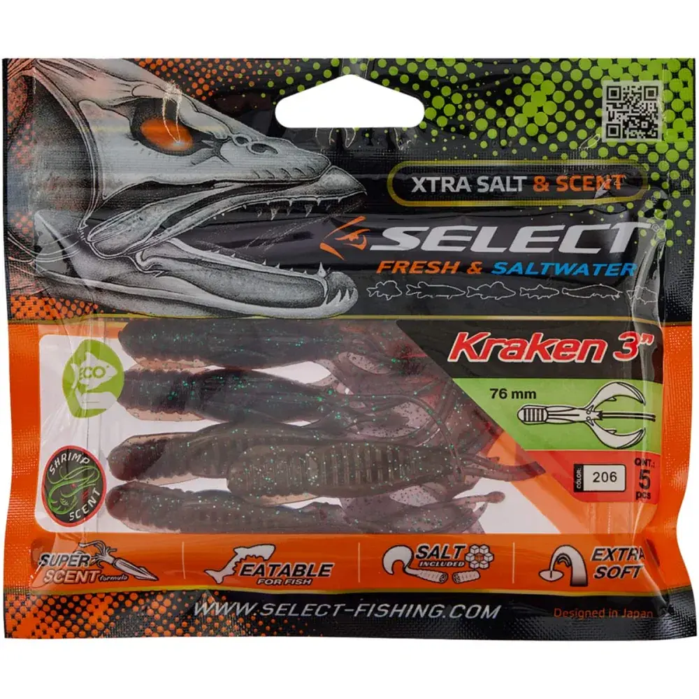 Силікон Select Kraken 3" #206 (5 шт/уп) - фото 2