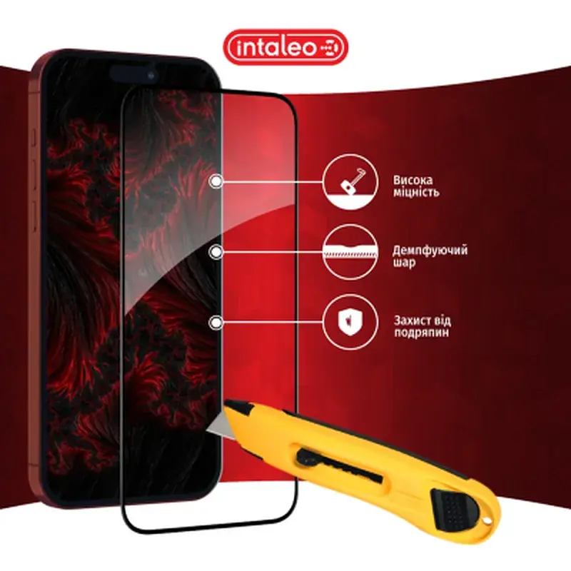Скло захисне Intaleo Full Glue Apple iPhone 15 Pro Max (1283126575457) - фото 5