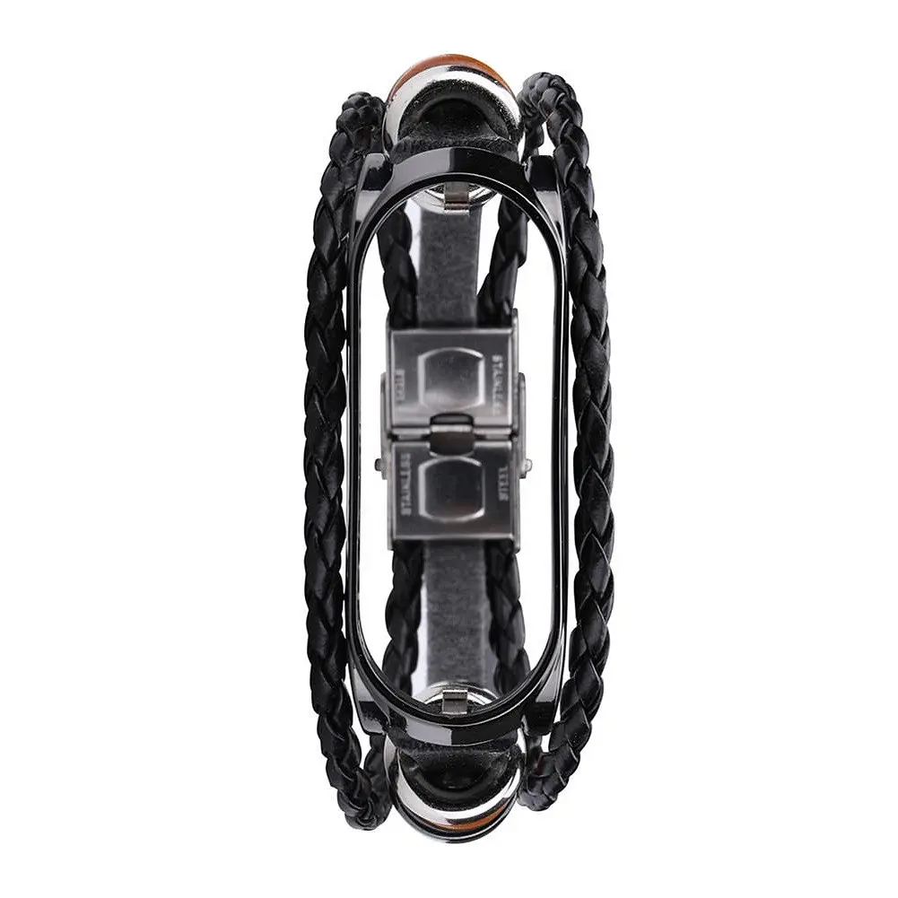 Ремешок винтажный Carprie для фитнес-браслета Xiaomi Mi Band 5 и 6 Type BB5 + 3 цветных ремешка - фото 4