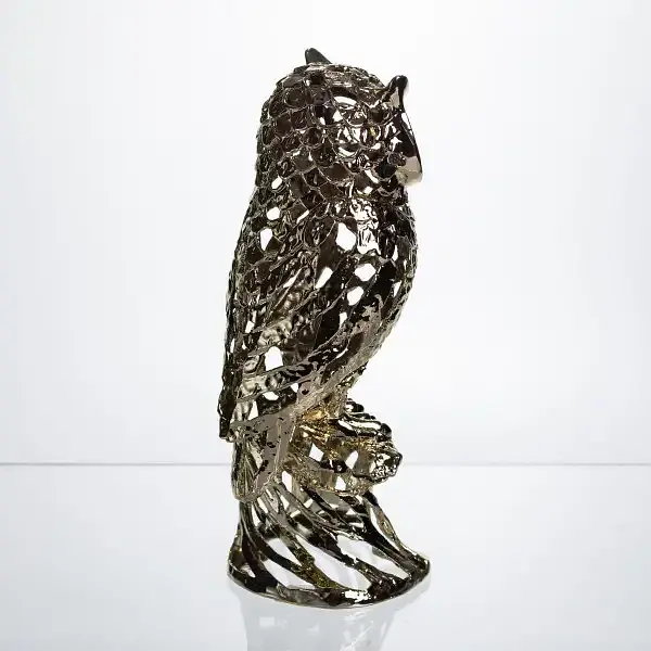 Декоративна фігурка Yiwu Eagle-owl 12х11х28 см металева статуетка колекційна для дому декор на камін HP-7-15 - фото 5