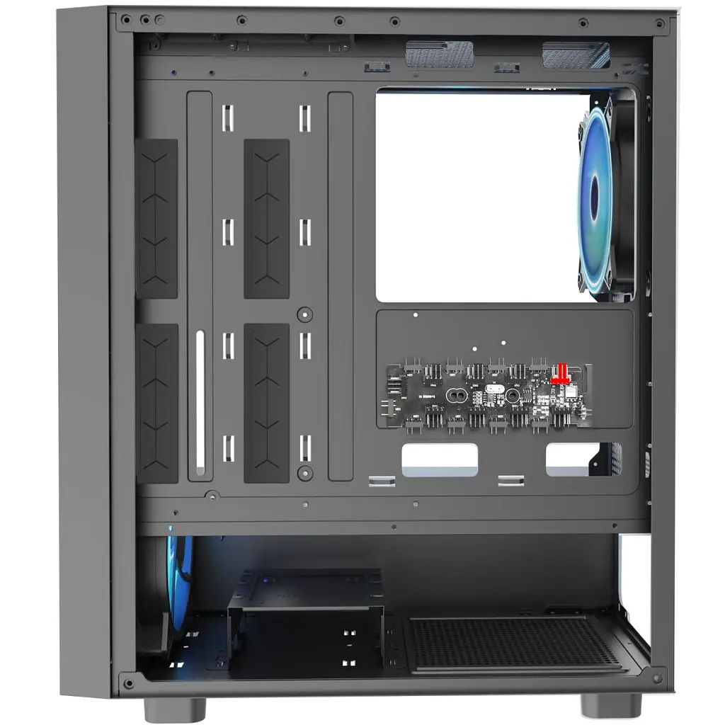 Корпус Modecom BREEZE BLACK USB 3.0x2 USB-Cx1 ARGB 4x140 мм fans без БЖ ATX (AT-BREEZE-MG-ARGB-10-0000) - фото 7