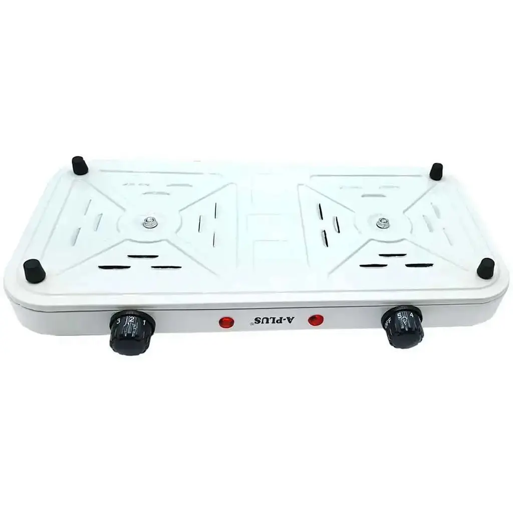 Плита двоконфоркова дискова кухонна A-Plus 2104 настільна переносна 2000 Вт Білий - фото 4