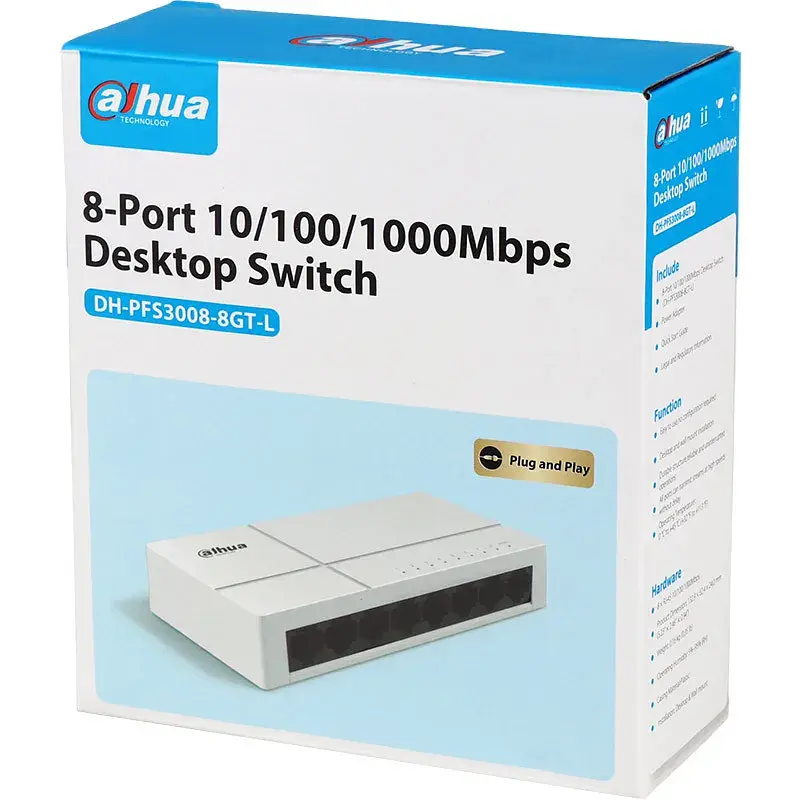 Комутатор Dahua DH-PFS3008-8GT-L - фото 7