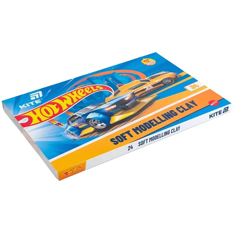 Пластилін Kite Hot Wheels восковий 24 кольори 480 г (HW25-089) - фото 2